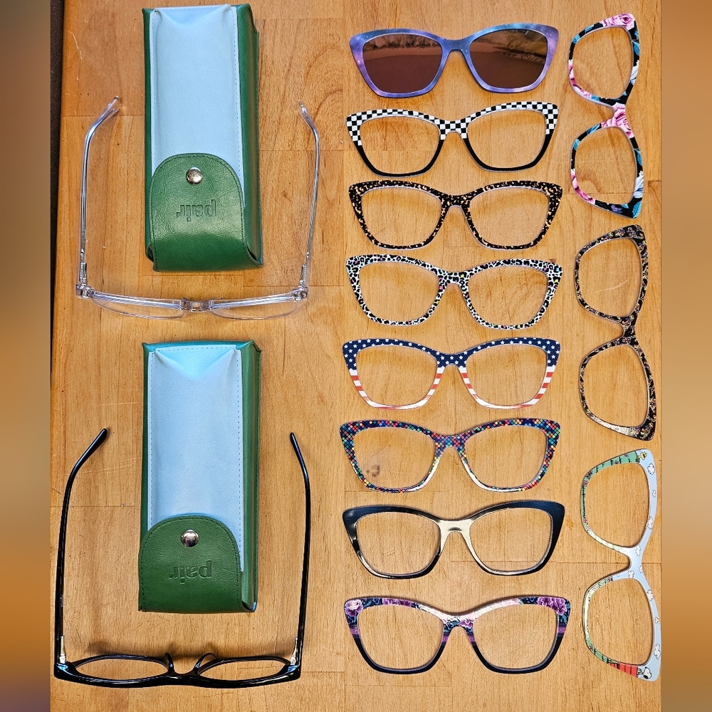 Pair Eyewear The Wanda glasses bundle-2 frames, 10 toppers, 1 sunglass topper